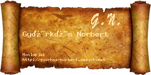 Györkös Norbert névjegykártya
