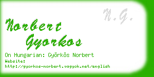 norbert gyorkos business card