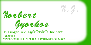 norbert gyorkos business card